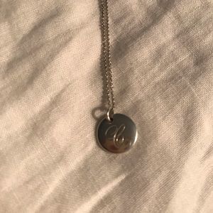 Tiffany notes Letter “C” disc charm